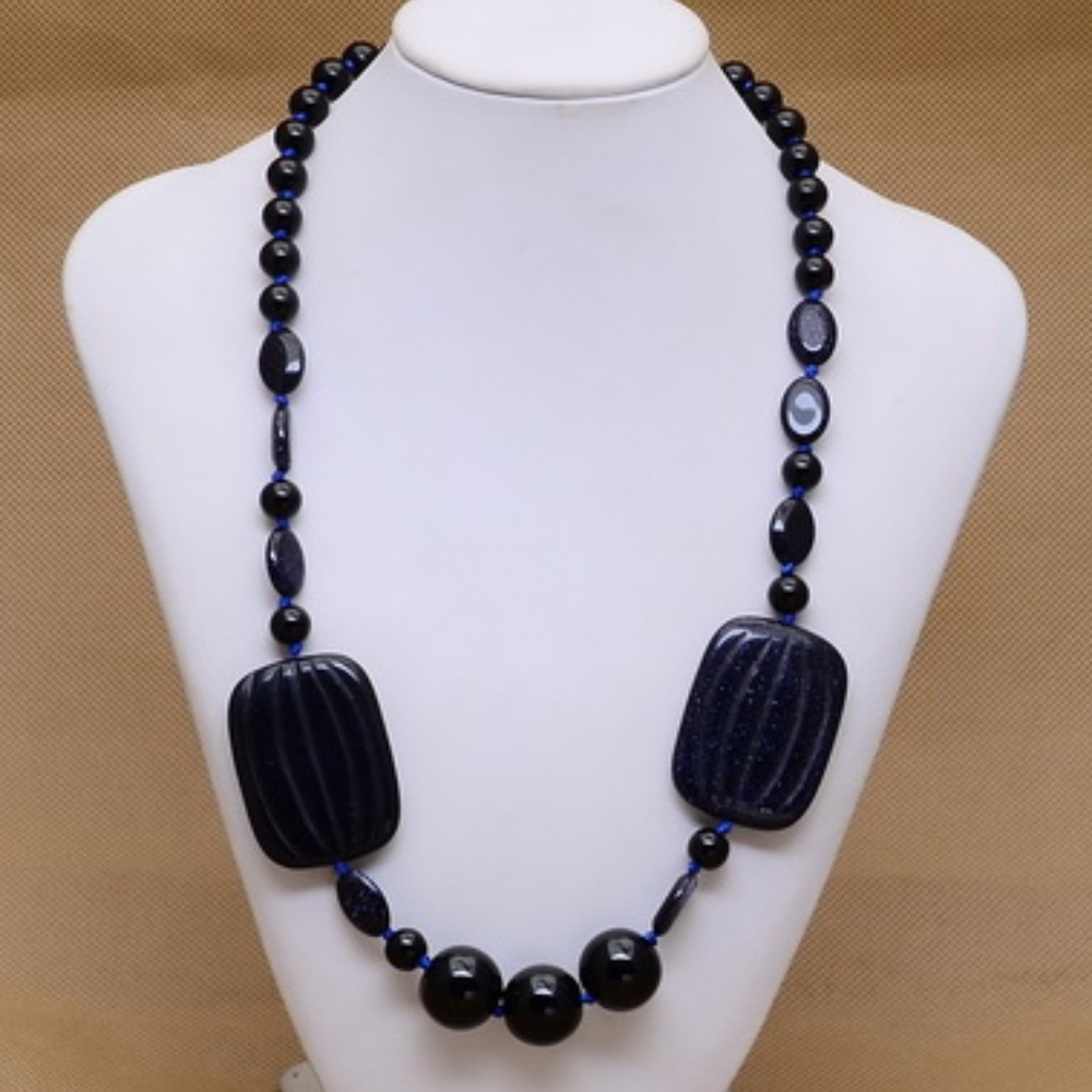 Polished Natural Black Jasper 18"